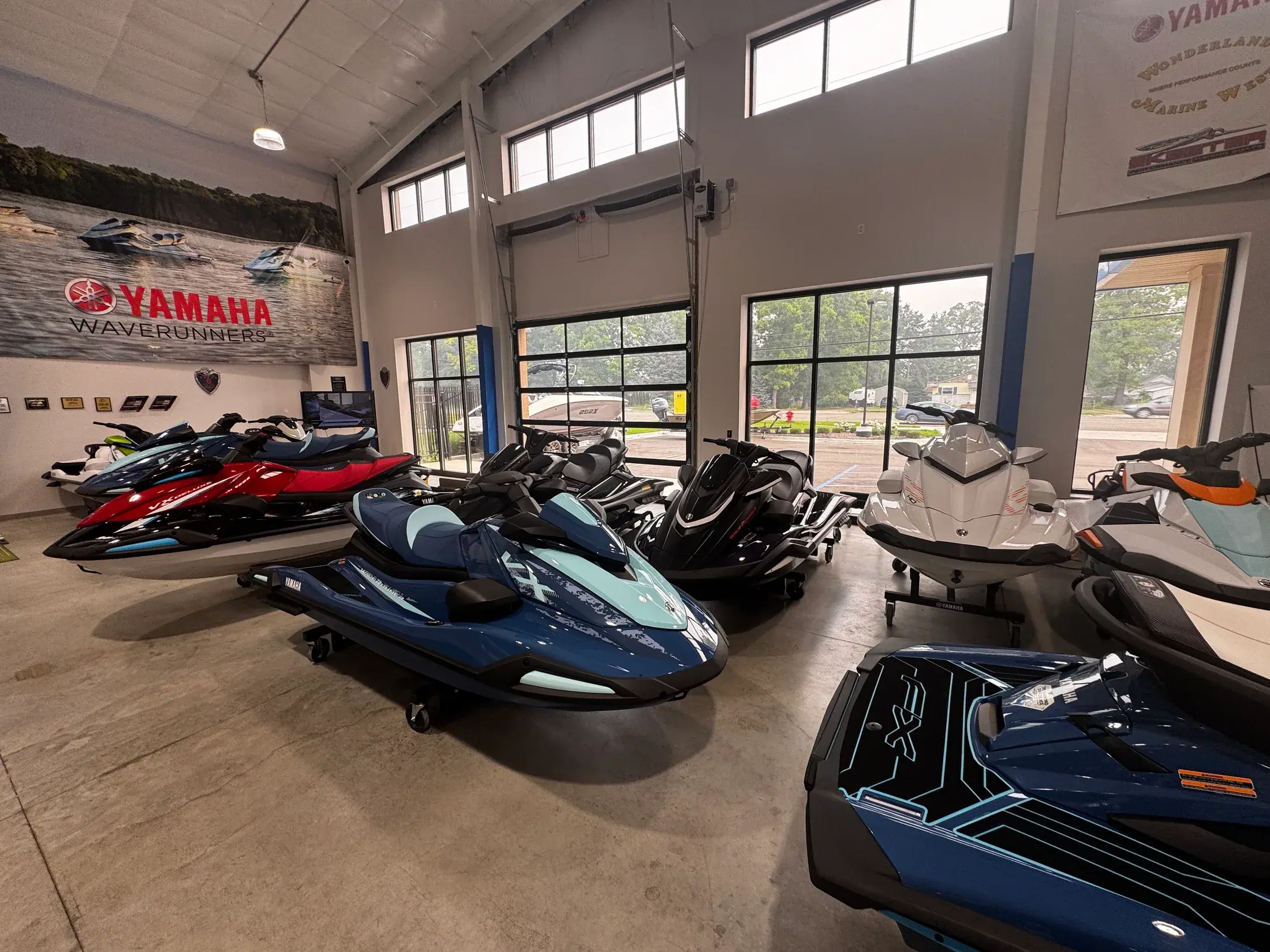 Yamaha WaveRunner showroom inventory at Wonderland Marine West in Pinckney
